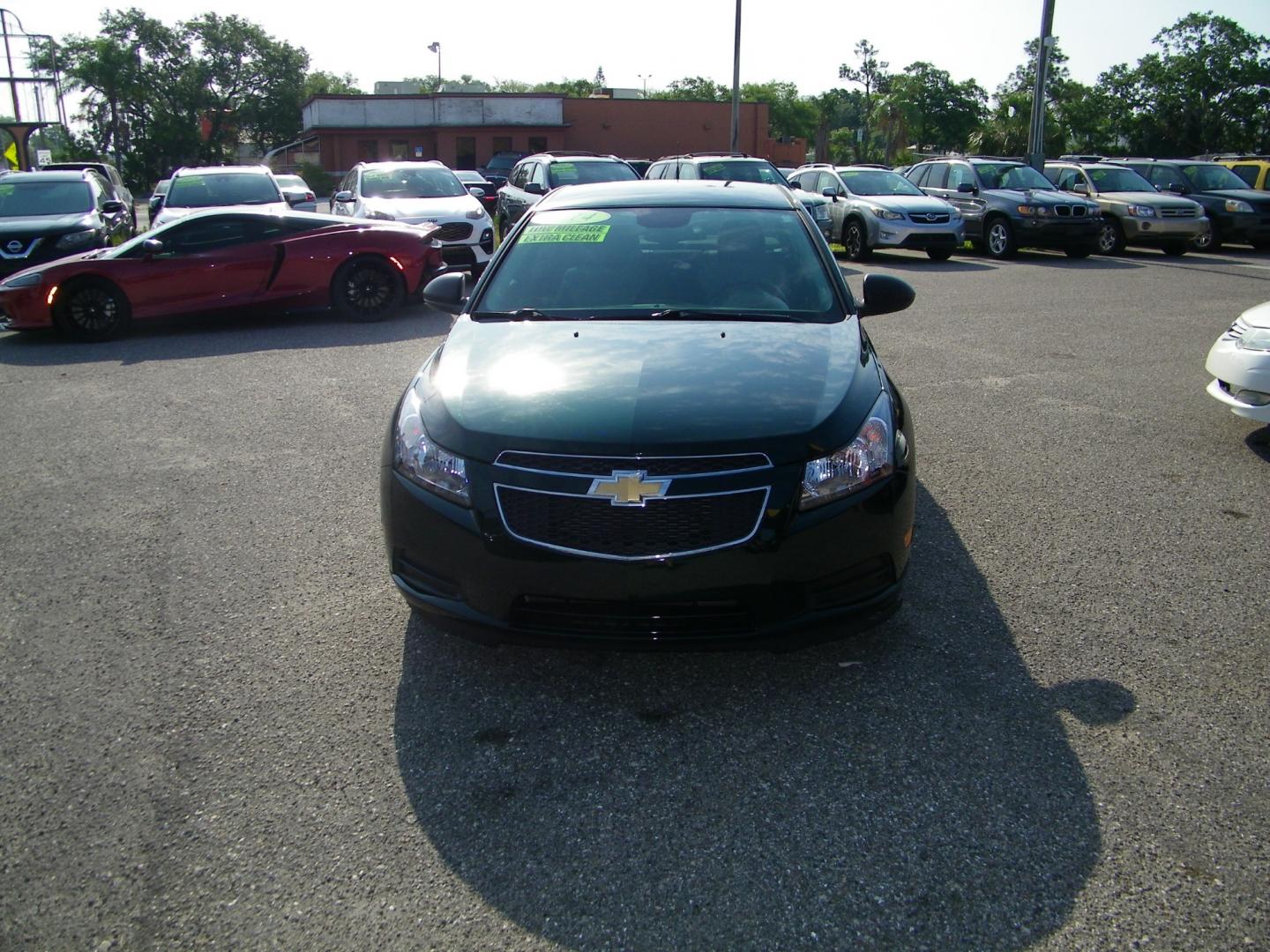 2014 GREEN /Beige Chevrolet Cruze LS (1G1PA5SH4E7) with an 1.8L L4 DOHC 16V FFV engine, 6-Speed Automatic transmission, located at 4000 Bee Ridge Road, Sarasota, FL, 34233, (941) 926-0300, 27.298664, -82.489151 - Photo#1